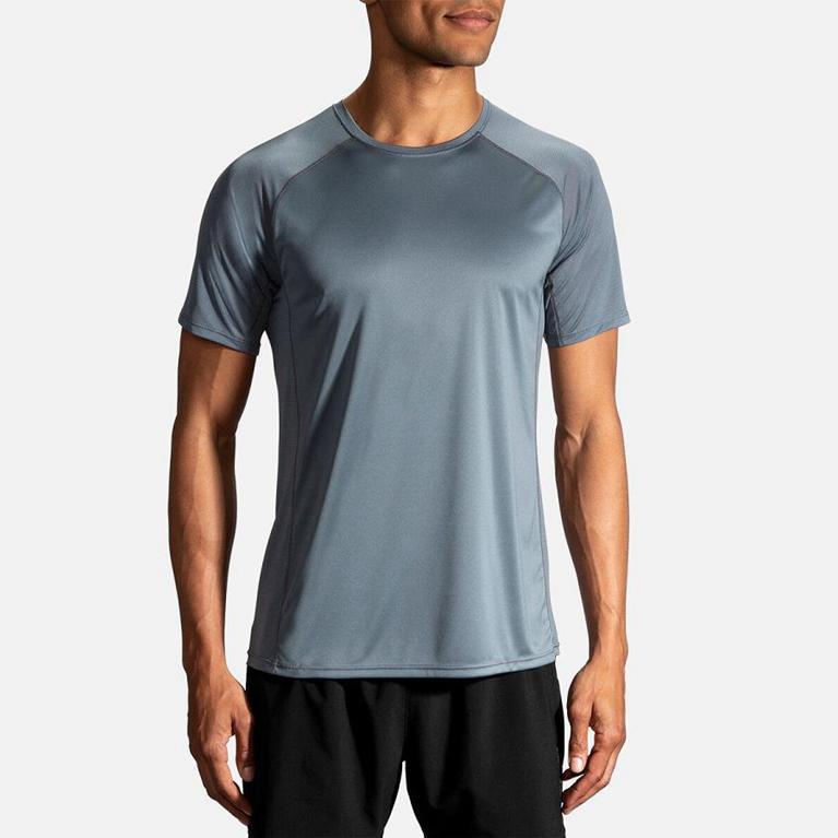 Brooks Stealth Short Sleeve Running Shirt - Men's - Blue (20583-DYWM)